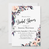 Brautparty für mehrfarbige Blume Einladung (Vorderseite)