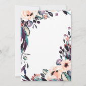 Brautparty für mehrfarbige Blume Einladung (Rückseite)