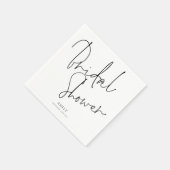 Brautparty für Minimalistische schwarze Skriptname Serviette (Ecke)