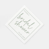 Brautparty für Minimalistische Skripte Serviette (Ecke)