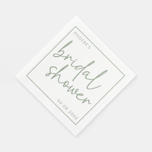 Brautparty für Minimalistische Skripte Serviette (Ecke)