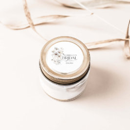 Brautparty für Minimalistische Wildblume Runder Aufkleber