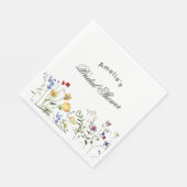 Brautparty für Minimalistische Wildblume Serviette (Ecke)