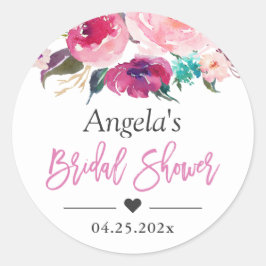 Brautparty für moderne Aquarelle Runder Aufkleber