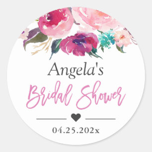 Brautparty für moderne Aquarelle Runder Aufkleber