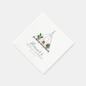 Brautparty für moderne Boho-Pflanze Serviette (Ecke)