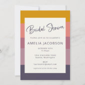 Brautparty für moderne geometrische Erdstreifen Einladung (Vorderseite)