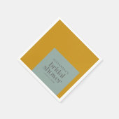 Brautparty für moderne geometrische Senfsäge Serviette (Ecke)