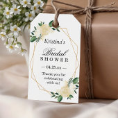 Brautparty für moderne goldfarbene Rahmen mit grün Geschenkanhänger