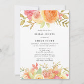 Brautparty für moderne Herbst-Rose Einladung (Vorderseite)