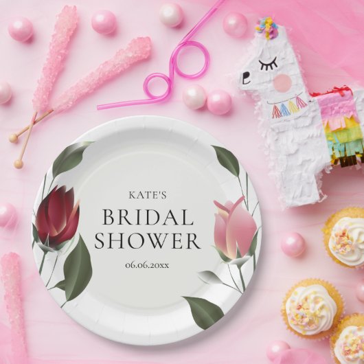 Brautparty für moderne Rose Pappteller (Party)