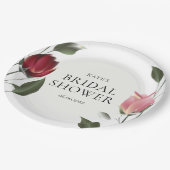 Brautparty für moderne Rose Pappteller (Schrägansicht)