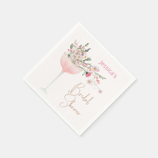 Brautparty für moderne Wildblume Serviette (Ecke)
