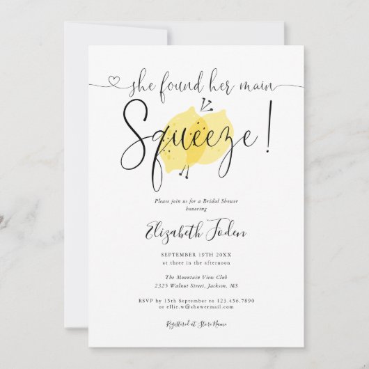 Brautparty für Monogramm-Skripte Einladung (Vorderseite)