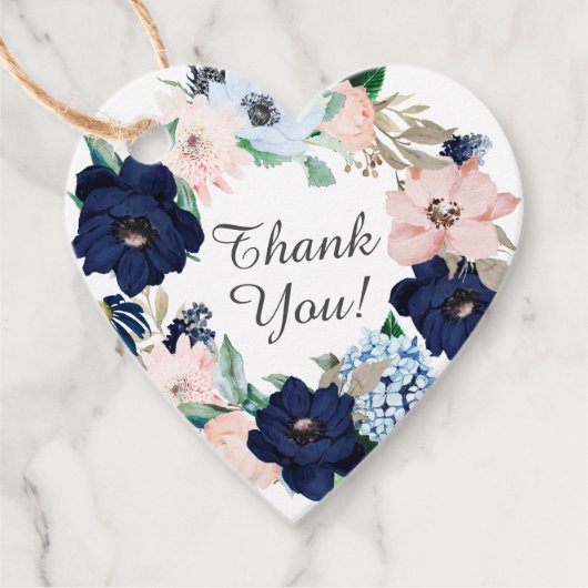 Brautparty für Navy und Blush Geschenkanhänger (Vorderseite)