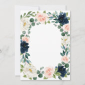 Brautparty für Navy und Blush Pink Einladung (Rückseite)