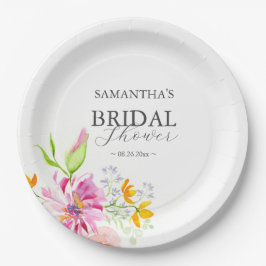 Brautparty für PapierTeller Wildblumen