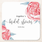 Brautparty für PapierUntersetzer Rechteckiger Pappuntersetzer (Vorderseite)