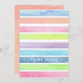 Brautparty für Pastelfarben Streifen Einladung (Vorne/Hinten)