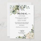 Brautparty für Plate im Green Pumpkin Fall Menü Einladung (Vorderseite)