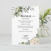 Brautparty für Plate im Green Pumpkin Fall Menü Einladung (Stehend Vorderseite)