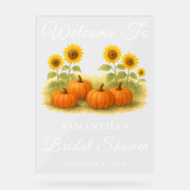 Brautparty für Pumpkin und Sonnenblumen Acrylschild