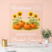 Brautparty für Pumpkin und Sonnenblumen Acrylschild (Hochzeit)