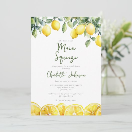 Brautparty für QR-Code im Hauptspeicher Einladung (Stehend Vorderseite)