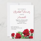 Brautparty für reale Rote Rosen Einladung (Vorderseite)