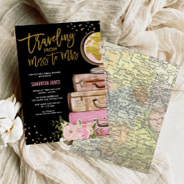 Brautparty für Reisekoffer rund um die Welt Einladung