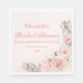 Brautparty für Rose in Rosa Serviette (Vorderseite)