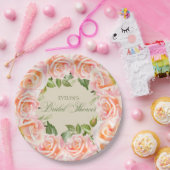 Brautparty für Rose in weichrosa Farbe Pappteller (Party)