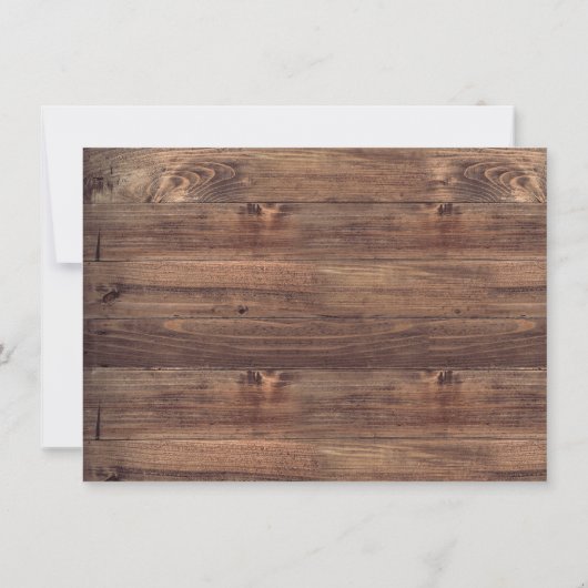 Brautparty für rustikale Hochzeiten Dankeskarte (Rückseite)