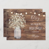 Brautparty für rustikale Hochzeiten Dankeskarte (Vorne/Hinten)