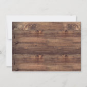 Brautparty für rustikale Hochzeiten Dankeskarte (Rückseite)