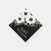 Brautparty für Schwarz-Weiß-Blume Serviette (Ecke)