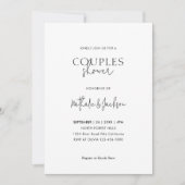 Brautparty für Schwarz-Weiß-Paare Einladung (Vorderseite)