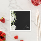 Brautparty für Schwarz-weiße Blueskriptnamen Serviette (Beispiel)