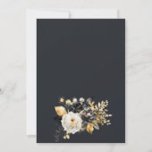 Brautparty für Schwarz-weiße Blume Einladung (Rückseite)