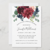 Brautparty für Seeschiffe und Burgund Einladung (Vorderseite)