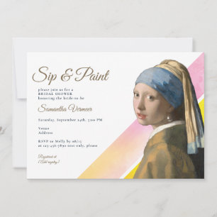 Brautparty für Sip und Paint Art Artist Einladung