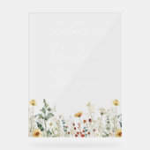 Brautparty für Sommerfeld-Wildblume Acrylschild (Vorderseite)