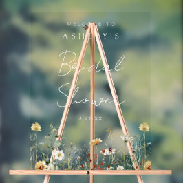 Brautparty für Sommerfeld-Wildblume Acrylschild