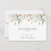 Brautparty für Sommerfeld-Wildblume Dankeskarte (Rückseite)