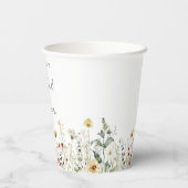 Brautparty für Sommerfeld-Wildblume Pappbecher (Rückseite)