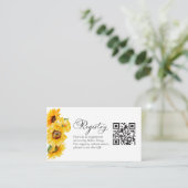 Brautparty für Sonnenblumen Begleitkarte (Stehend Vorderseite)