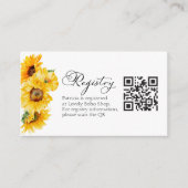 Brautparty für Sonnenblumen Begleitkarte (Vorderseite)
