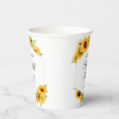 Brautparty für Sonnenblumen Pappbecher (Rechts)