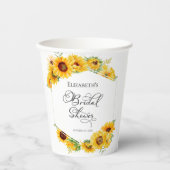 Brautparty für Sonnenblumen Pappbecher (Vorderseite)