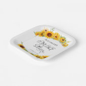 Brautparty für Sonnenblumen Pappteller (Gewinkelt)